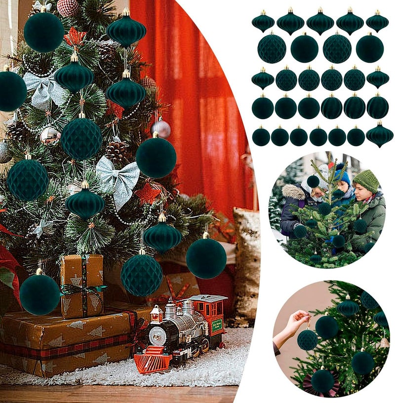 كلاراكو زينة عيد الميلاد، مجموعة زينة عيد الميلاد، زينة كرات عيد الميلاد، مجموعة زينة عيد الميلاد المقاومة للكسر، زينة لكرات شجرة عيد الميلاد - Image 4