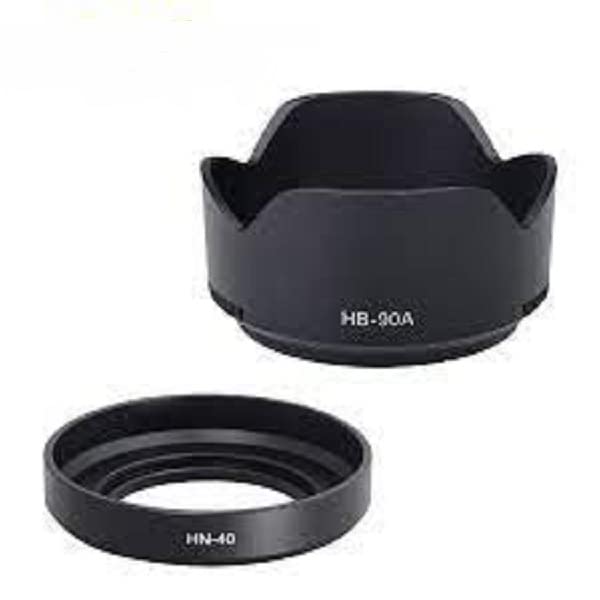 SHOPEE (1+1) Screw on + Bayonet Lens Hood Shade for Nikon Z50 Dual Lens Kit (Nikkor Z DX 16-50mm & 50-250mm) Replaces HN-40 and HB-90A Lens Hood - Image 1