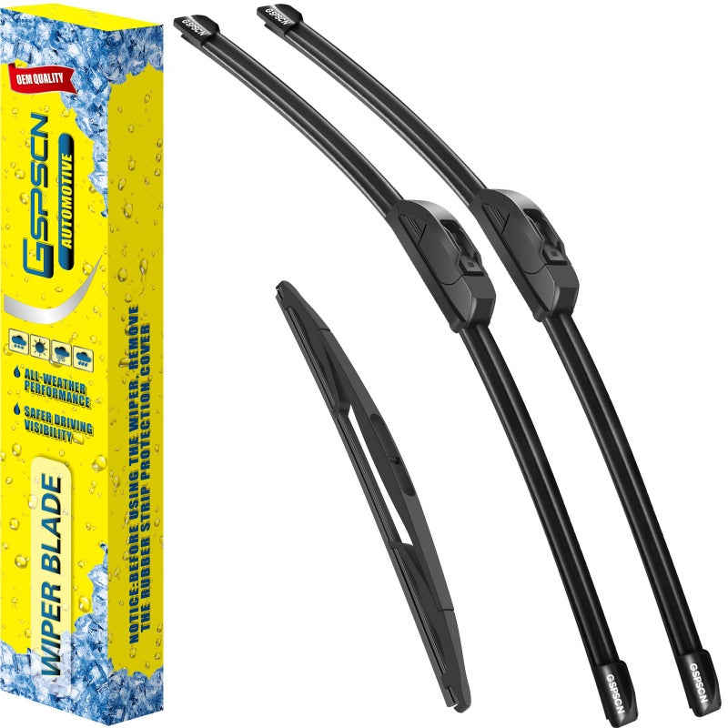 GSPSCN 3 Wipers Replacement For Ford Flex 2009 2010 2011 2012 2013 2014 2015 2016 2017 2018 2019 Original Equipment Windshield Wiper Blades Set 242212 Set of 3
