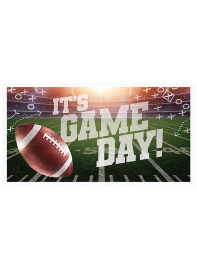 Amscan It's Game Day Multicolor Football Banner - 65 x 33.5 (1 Piece) | Multicolor Party Banner for Sport-Themed Parties & Events