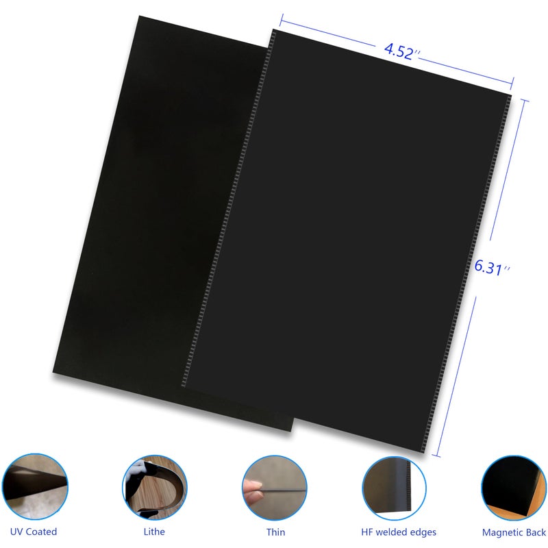 Mositear 10 Pack 4""x6"" Premium Super Slim Magnetic Picture Pockets Frames with Black Holds 4 x 6 inches Photo for Refrigerator | NEW VERSION | EASE of INSERTING - Image 3