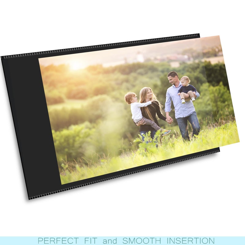Mositear 10 Pack 4""x6"" Premium Super Slim Magnetic Picture Pockets Frames with Black Holds 4 x 6 inches Photo for Refrigerator | NEW VERSION | EASE of INSERTING - Image 5