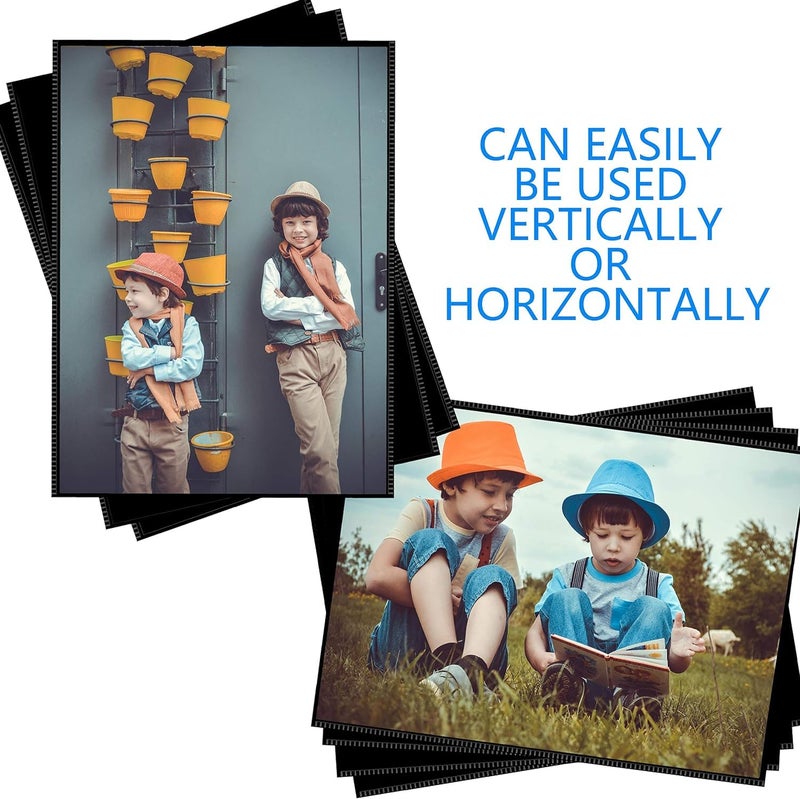 Mositear 10 Pack 4""x6"" Premium Super Slim Magnetic Picture Pockets Frames with Black Holds 4 x 6 inches Photo for Refrigerator | NEW VERSION | EASE of INSERTING - Image 4