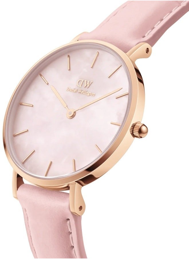 DANIEL WELLINGTON - Daniel Wellington Petite Cherry Blossom Watches for Women with Pink Leather Strap 28mm DW00100633 - Image 1