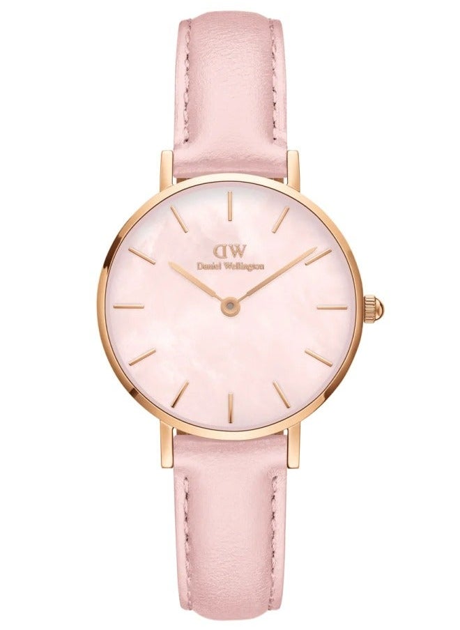 DANIEL WELLINGTON - Daniel Wellington Petite Cherry Blossom Watches for Women with Pink Leather Strap 28mm DW00100633 - Image 1