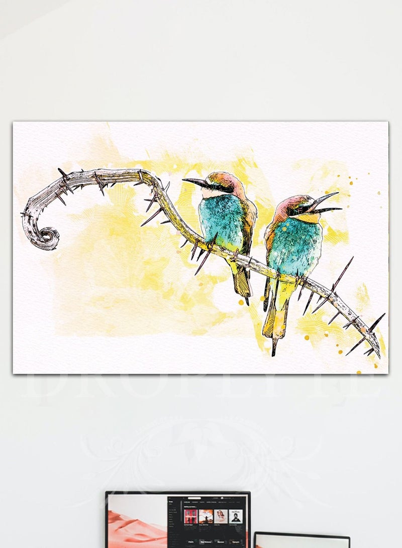 Droplyte Beautiful Sparrow Bird Painting Decorative Wall Art Wall Decor Card Board MDF Home Decor 60CM x 40CM - Image 1