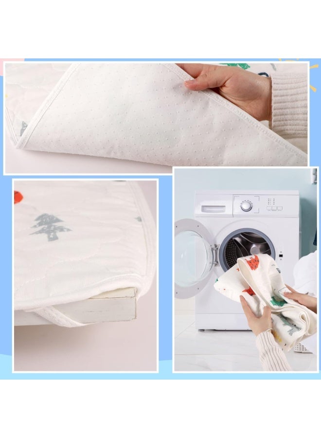 Relex Potty Training Bed Pad Bed Protector for Kids Bed Wetting Mattress Protector Waterproof Protection Toddler Bed Wetting Mats Fits Single Size Bed Dinosaur for Boys and Girls 70X90CM - Image 4