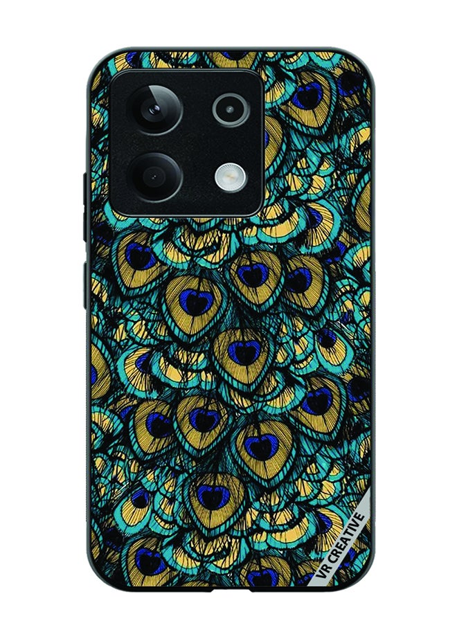 VR CREATIVE Protective Case Cover For Xiaomi Poco X6 Mor Pankh Design Multicolour - Image 1
