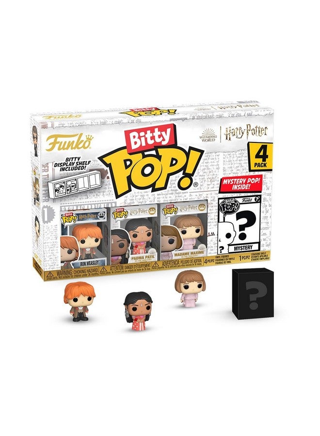 Funko Bitty POP HP GOF - Ron, 4-Pack and A Surprise Mystery Mini Figure - 0.9 Inch (2.2 Cm) - Harry Potter Collectable - Stackable Display Shelf Included - Gift Idea - Party Bags Stocking - Image 1