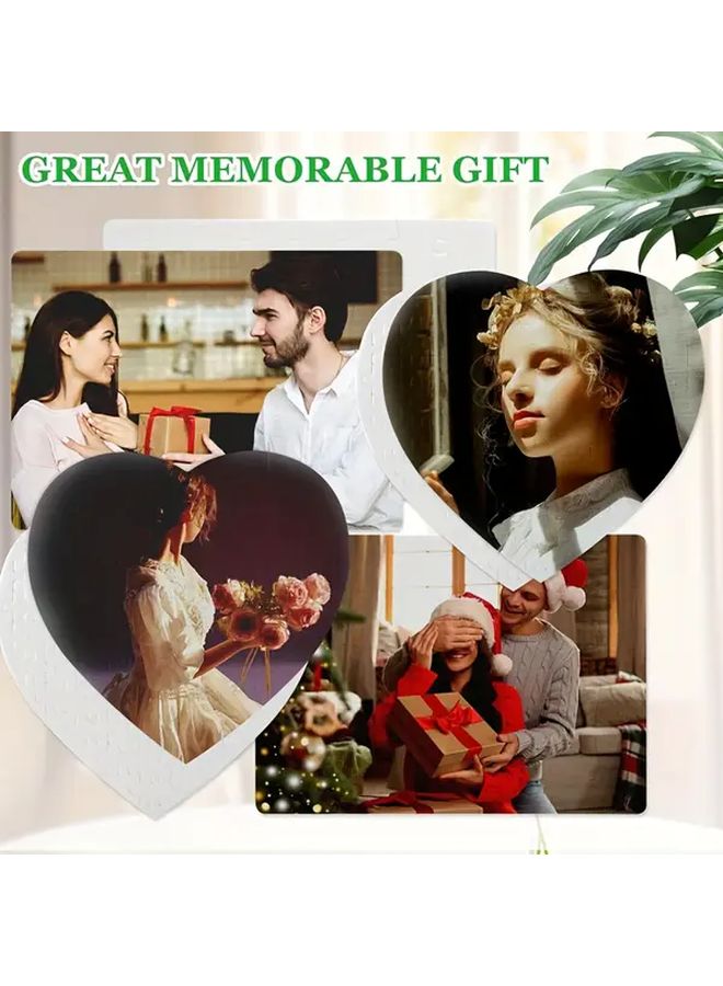 Personalized Custom Couple Puzzle Heart Shaped Frameless Photo Keepsake for Anniversary Valentine Day Birthday Christmas Wedding Gift 1pc - Image 4