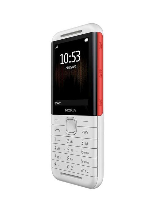 نوكيا هاتف 5310 بشريحة واحدة وذاكرة رام 8 ميجابايت وذاكرة داخلية 16 ميجابايت يدعم تقنية 2G بلون أبيض/ أحمر - Image 2