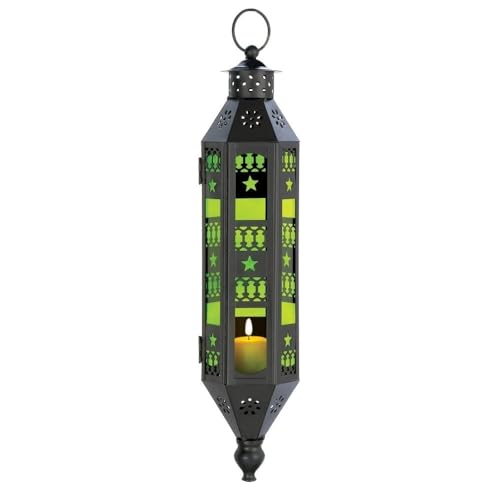 Zingz & Thingz Accent Plus Zingz & Thingz Moroccan Style Collection Serenity Hanging Lamp, 3.5x3.125x17, Emerald - Image 4