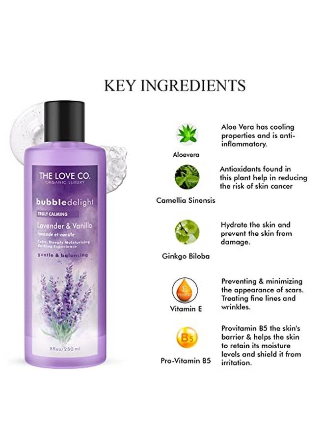 THE LOVE CO. The Love Co Lavender Bubble Bath For Bath Tub Ayurvedic Aromatherapy Epsom Salt Based Bubble Bath Soap And Luxury Lavender Bath Oil For Dry Skin Moisturising And Relaxing For Kids & Adults - Image 5