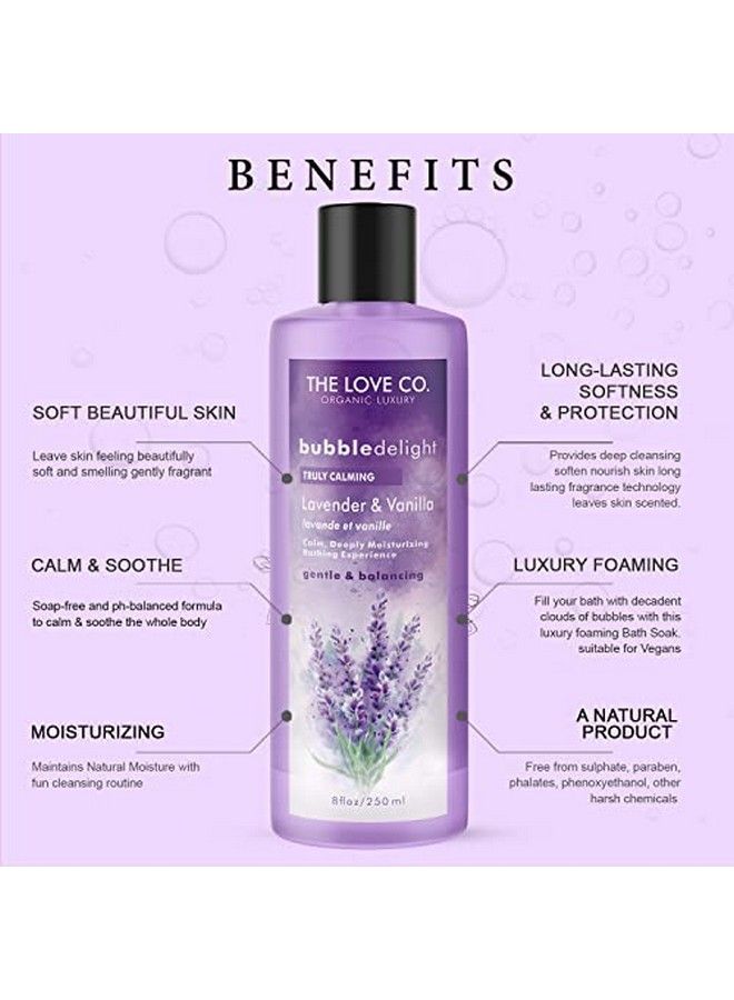THE LOVE CO. The Love Co Lavender Bubble Bath For Bath Tub Ayurvedic Aromatherapy Epsom Salt Based Bubble Bath Soap And Luxury Lavender Bath Oil For Dry Skin Moisturising And Relaxing For Kids & Adults - Image 4