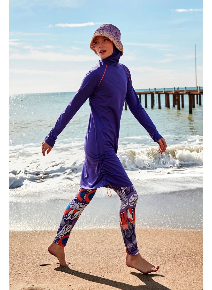 Marina Lycra Purple Full Covered Hijab Swimsuit M2494