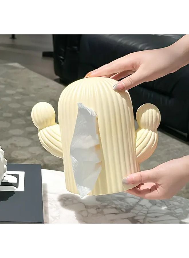 صندوق مناديل على شكل صبار، حامل راتنج مستطيل عصري لتزيين الحمام وغرفة المعيشة - Image 5