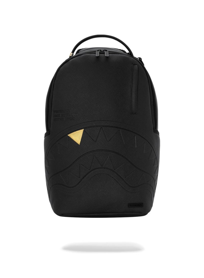 SPRAYGROUND BLACKED OUT EMBOSSED GOLD TOOTH DLXSV BACKPACK - Image 1