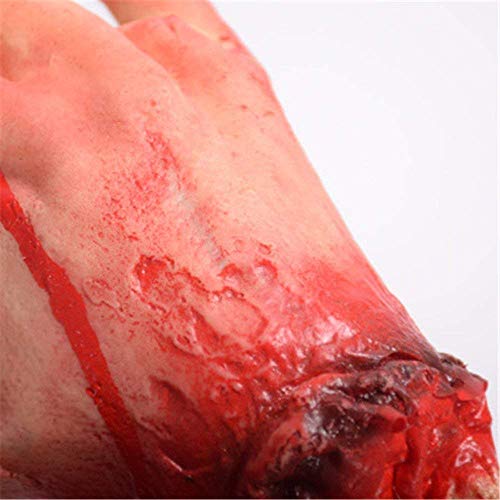 sage Square Fake Cosmetic Bloody arm Hand for Prank Halloween Party Props Cosplay Decorations (Short Hand)- Multi Color - Image 3