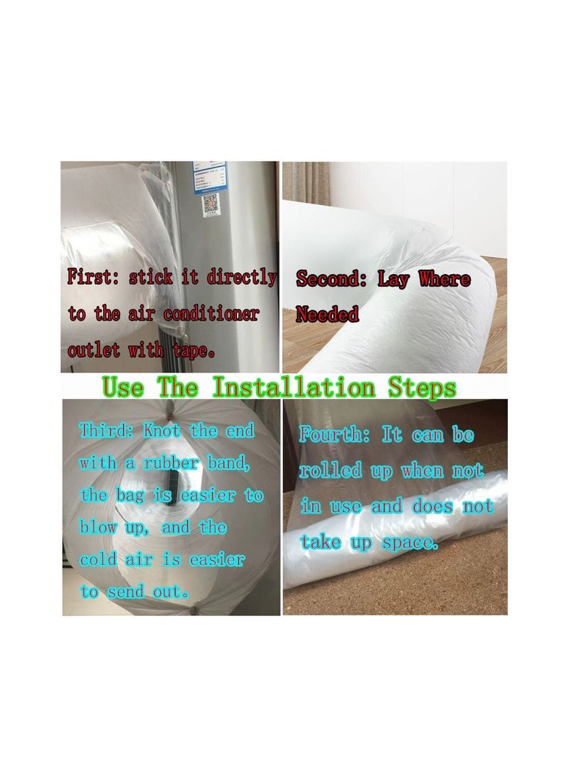 1-Piece Flat Lay Diameter 80CM Cold Air Conveying Bag,Lenth 10 Meter,Colour White - Image 5