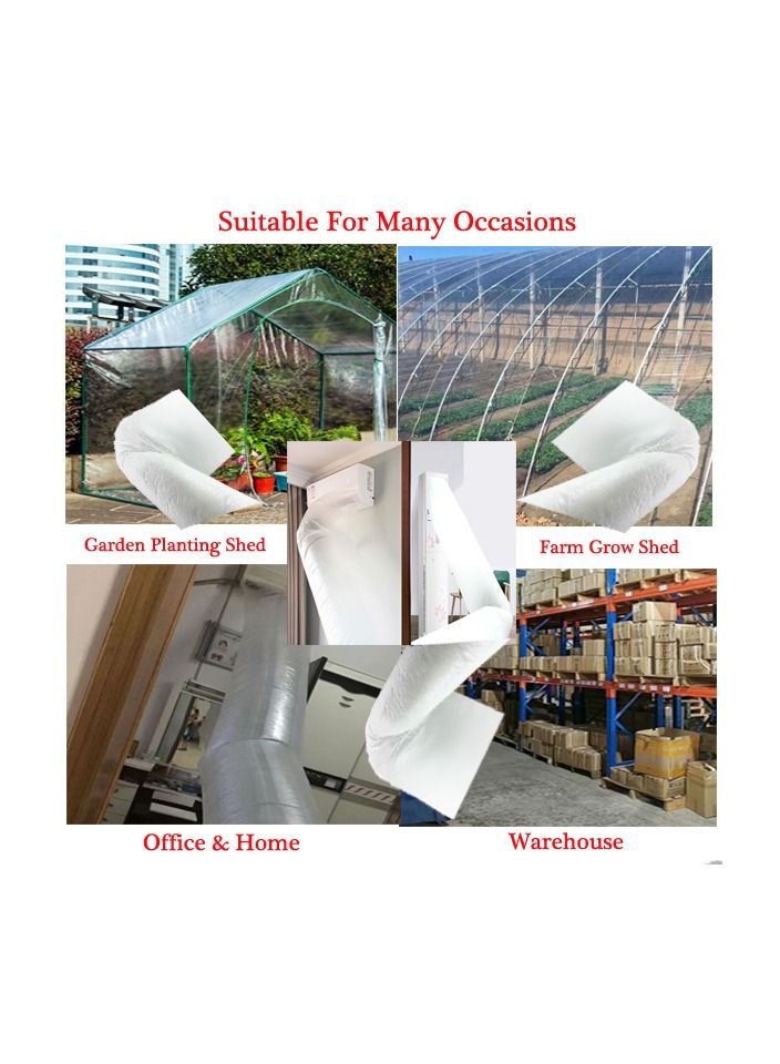 1-Piece Flat Lay Diameter 80CM Cold Air Conveying Bag,Lenth 10 Meter,Colour White - Image 3