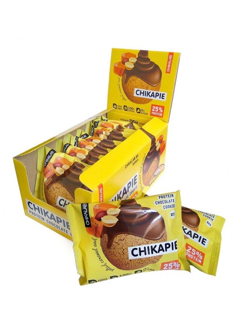 Chikalab Chikapie Salted Caramel And Peanuts 1 Box (10 x 60g) - Image 1