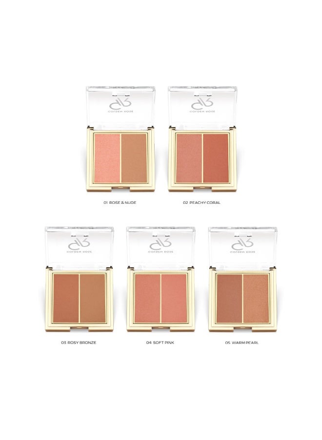 Golden Rose ICONIC BLUSH DUO 02 BEACHY CORAL - Image 2