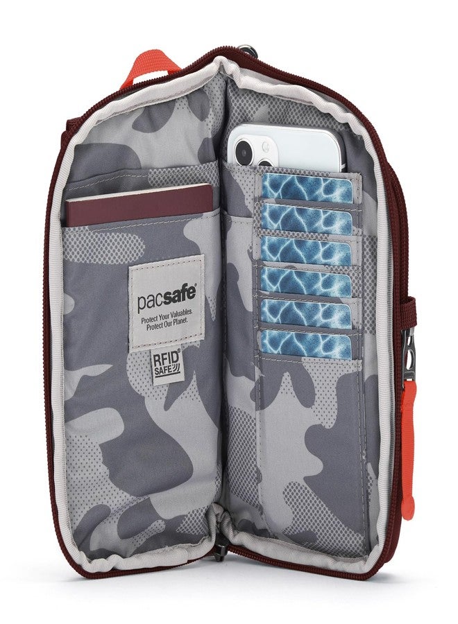 Pacsafe GO Anti Theft Tech Crossbody, Garnet Red - Image 4