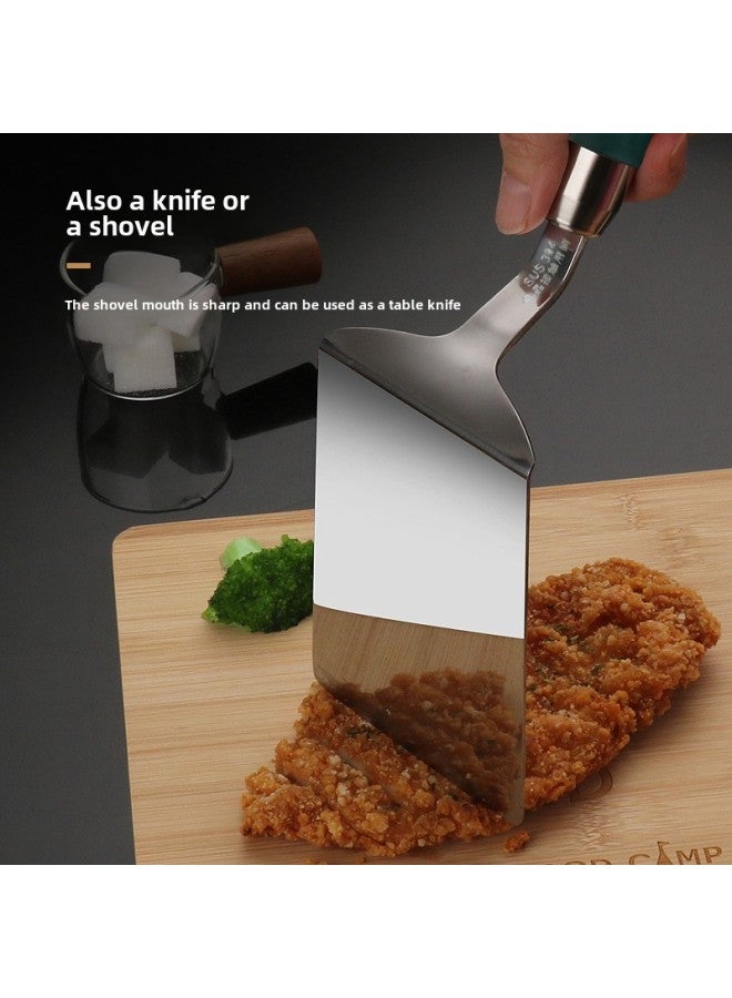 Cheng Huijie 304 Stainless Steel Fried Shovel Pancake Tools Cooking Shovel Pancake Pancake Teppanyaki Fried Egg Pancake-Specifications:304 Steel Cooking Shovel-Color:dark Green - Image 4