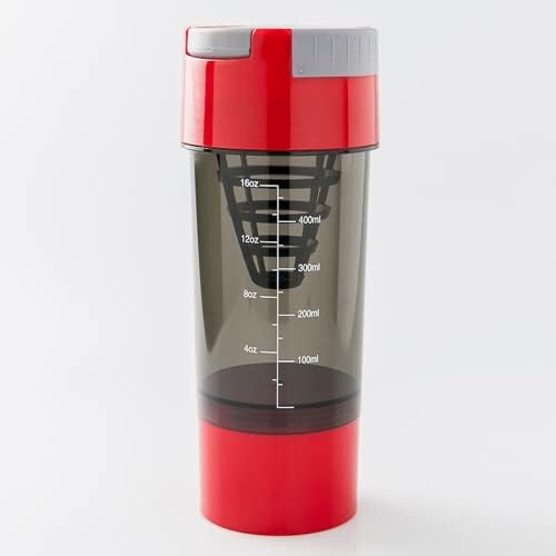 SRI Plastic Gym Protein Shaker Bottle, Capacity 500ml (Color-Red) - Image 2
