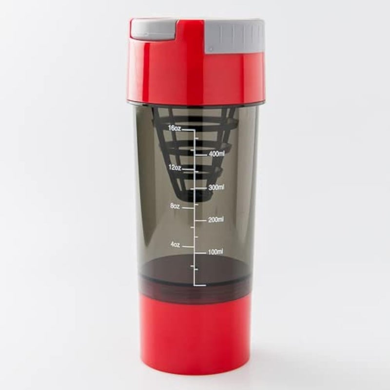 SRI Plastic Gym Protein Shaker Bottle, Capacity 500ml (Color-Red) - Image 4