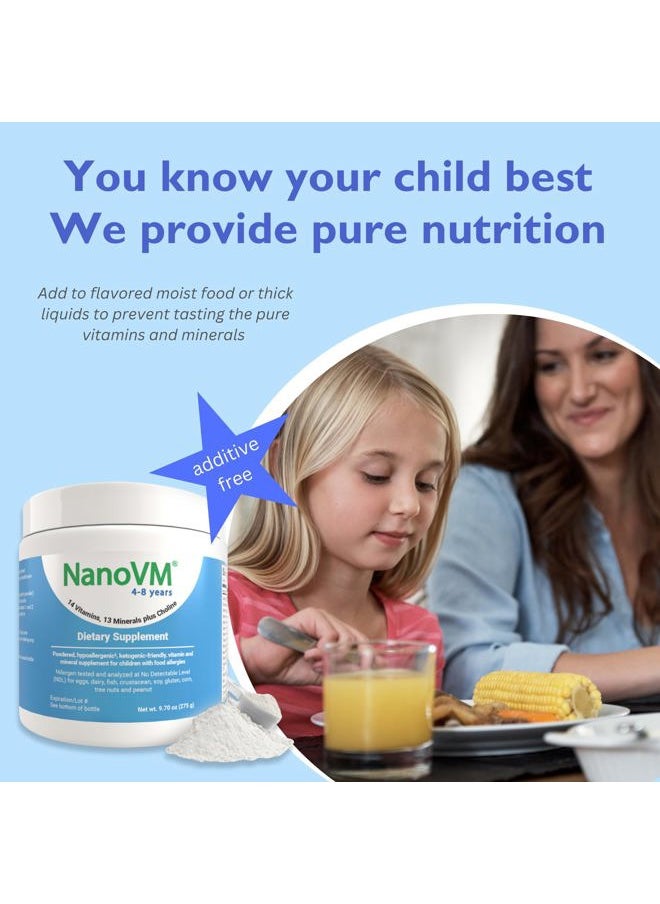 Tropical Oasis - 4-8 Years, Allergen-Free Kids Multivitamin, Unflavored Powdered Vitamins, Multivitamin Powder with 14 Vitamins & 13 Minerals, Low-Carbohydrate Vitamin Supplements, 275g - Solace Nutrition - Image 1