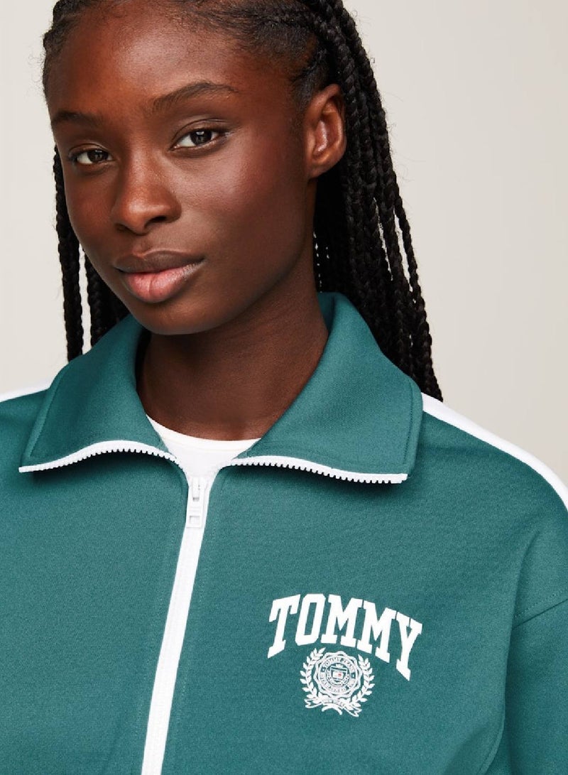 TOMMY JEANS Varsity Logo Zip-Thru Track Jacket  - Image 3