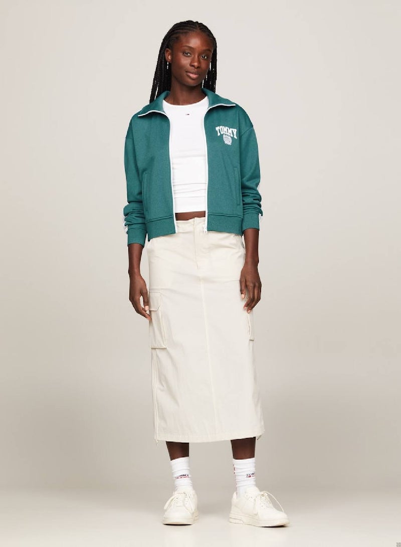 TOMMY JEANS Varsity Logo Zip-Thru Track Jacket  - Image 4