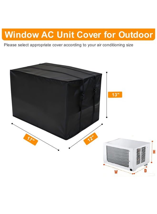 Demao Winter AC Covers for Outside, Air Conditioner Cover for Outside Window Insulation with 3 Layers, 420D Oxford Waterproof Dustproof Window AC Cover-21"W x 16"D x 15"H - Image 2