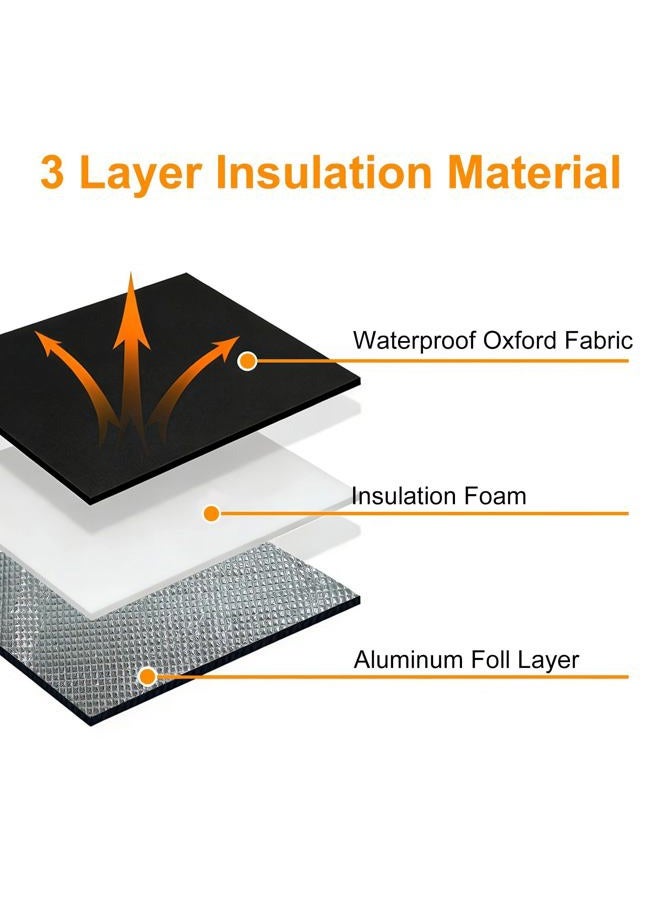 Demao Winter AC Covers for Outside, Air Conditioner Cover for Outside Window Insulation with 3 Layers, 420D Oxford Waterproof Dustproof Window AC Cover-21"W x 16"D x 15"H - Image 5