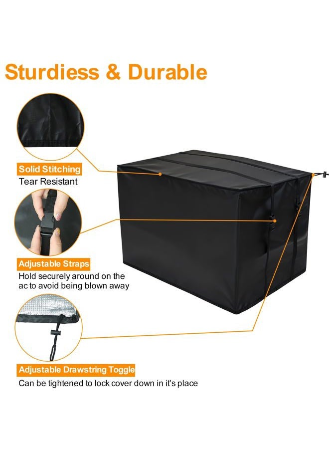 Demao Winter AC Covers for Outside, Air Conditioner Cover for Outside Window Insulation with 3 Layers, 420D Oxford Waterproof Dustproof Window AC Cover-21"W x 16"D x 15"H - Image 3