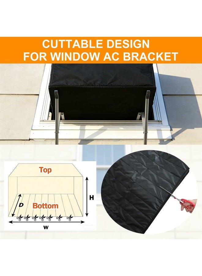 Demao Winter AC Covers for Outside, Air Conditioner Cover for Outside Window Insulation with 3 Layers, 420D Oxford Waterproof Dustproof Window AC Cover-21"W x 16"D x 15"H - Image 4