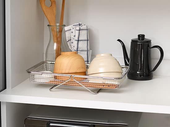 SANGOZ Over The Sink Colander Strainer Stainless Steel Over The Sink Colander Strainer Basket for Kitchen Sink Fruit Vegetables Pasta Food Strainer Expandable Sink DrainerPack of 1 - Image 4