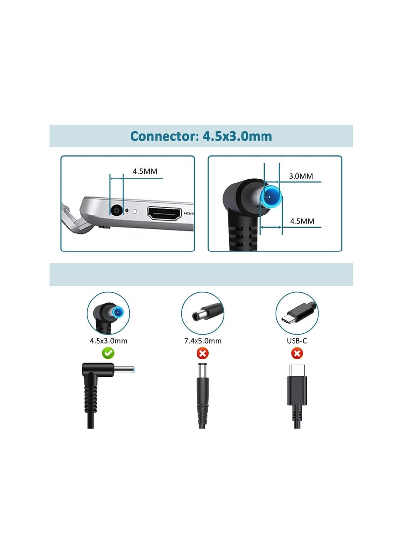 Terabyte HP notebooks 65W 19.5V 3.33A adapter with a 4.5mm blue pin connector - Image 3