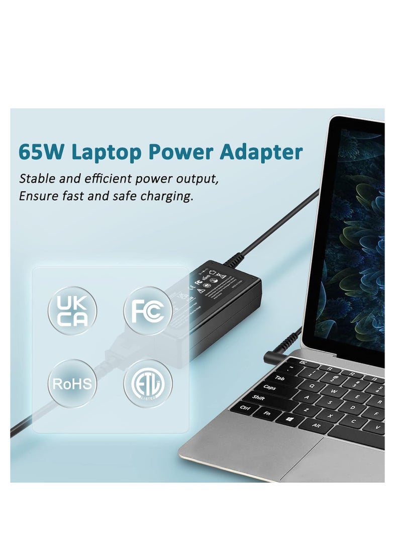 Terabyte HP notebooks 65W 19.5V 3.33A adapter with a 4.5mm blue pin connector - Image 4