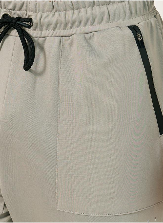 Styli - Hooded Minimal Print Vest with Zipping Detail - Image 1