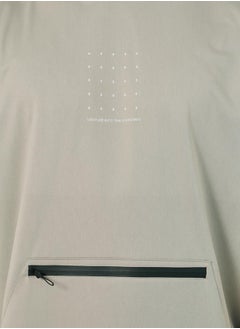 Styli Hooded Minimal Print Vest with Zipping Detail  - Image 3