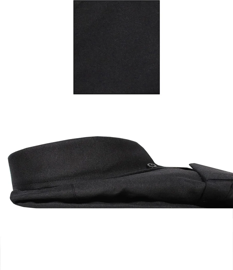 Varetta Men's Black Large Size Collar Buttoned Long Sleeve Plain Classic Men's Shirt