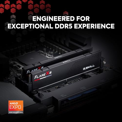 G.SKILL Flare X5 Series DDR5 RAM (AMD Expo) 32GB (2x16GB) 6000MT/s CL28-36-36-96 1.40V Desktop Computer Memory U-DIMM - Matte Black (F5-6000J2836G16GX2-FX5) - Image 2
