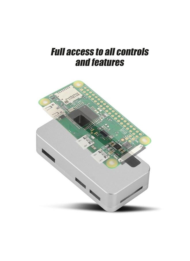 Thoraya Ultra-thin Aluminium Alloy Enclosure Box Protective Case for Raspberry Pi Zero / Zero W Silver  - Image 2