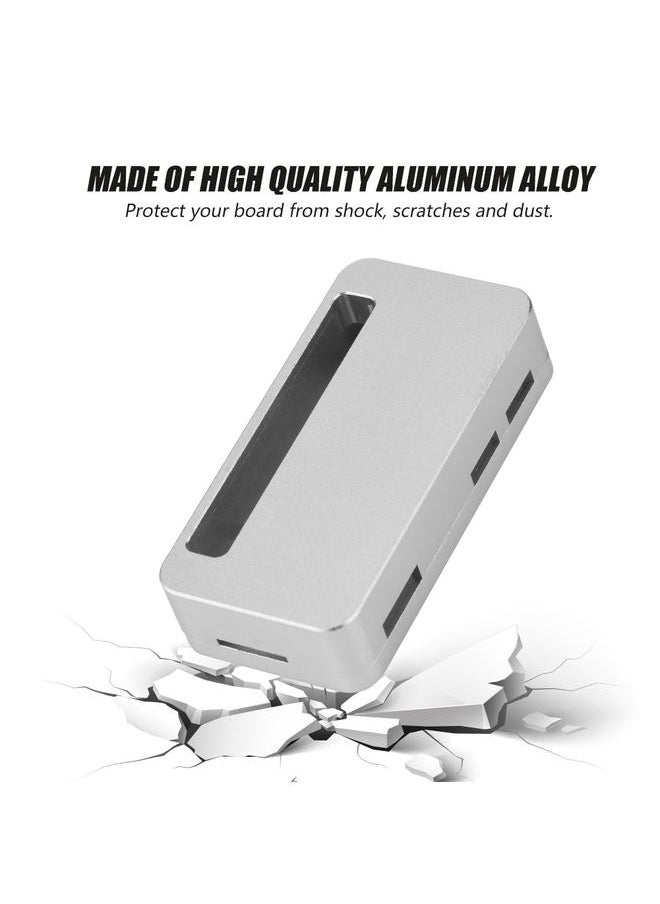 Thoraya Ultra-thin Aluminium Alloy Enclosure Box Protective Case for Raspberry Pi Zero / Zero W Silver  - Image 4