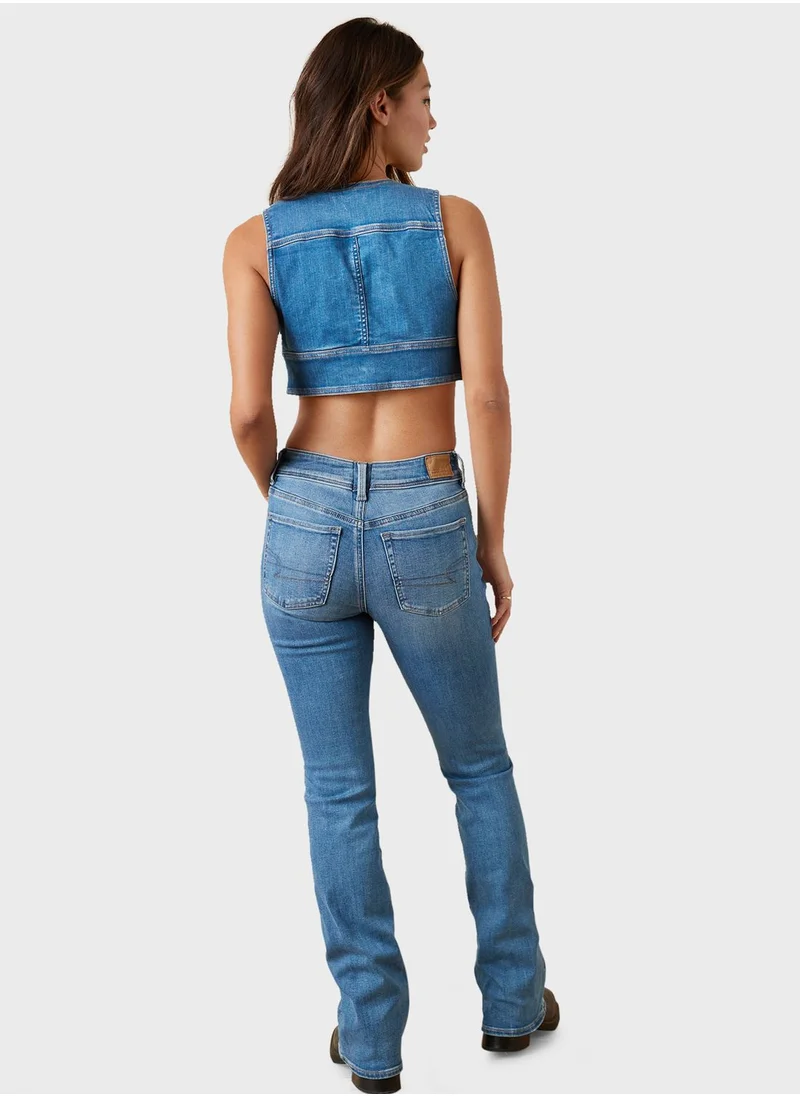 امريكان ايجل Flared High Waist Jeans