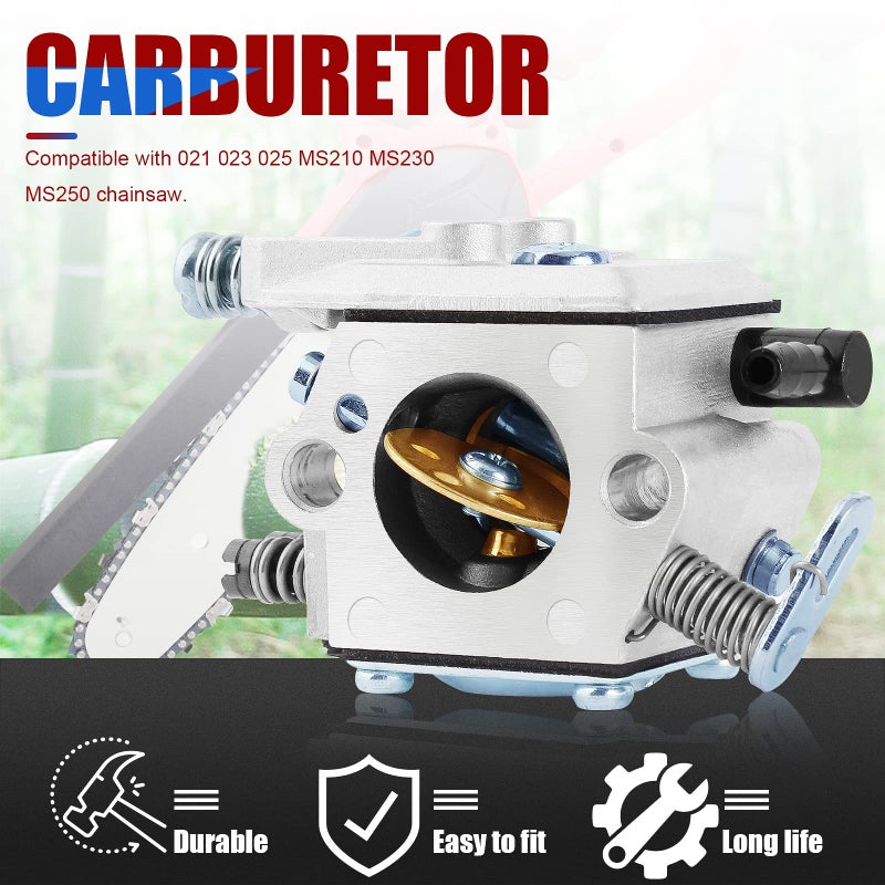 YOFMOO MS210 MS230 MS250 Carburetor for 021 023 025 Chainsaw WT-286 WT-215 Zama C1Q-S11E C1Q-S11G 1123-120-0603 1123-120-0605 Carb with Filter Fuel Oil Cap - Image 4