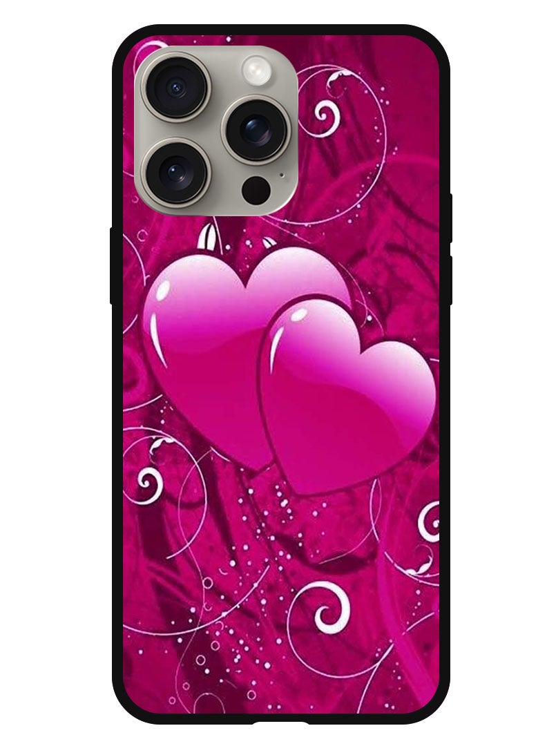 Theodor Protective Case Anti Scratch Shock Proof Bumper Cover For iPhone 15 Pro Max Two Heart - Image 1