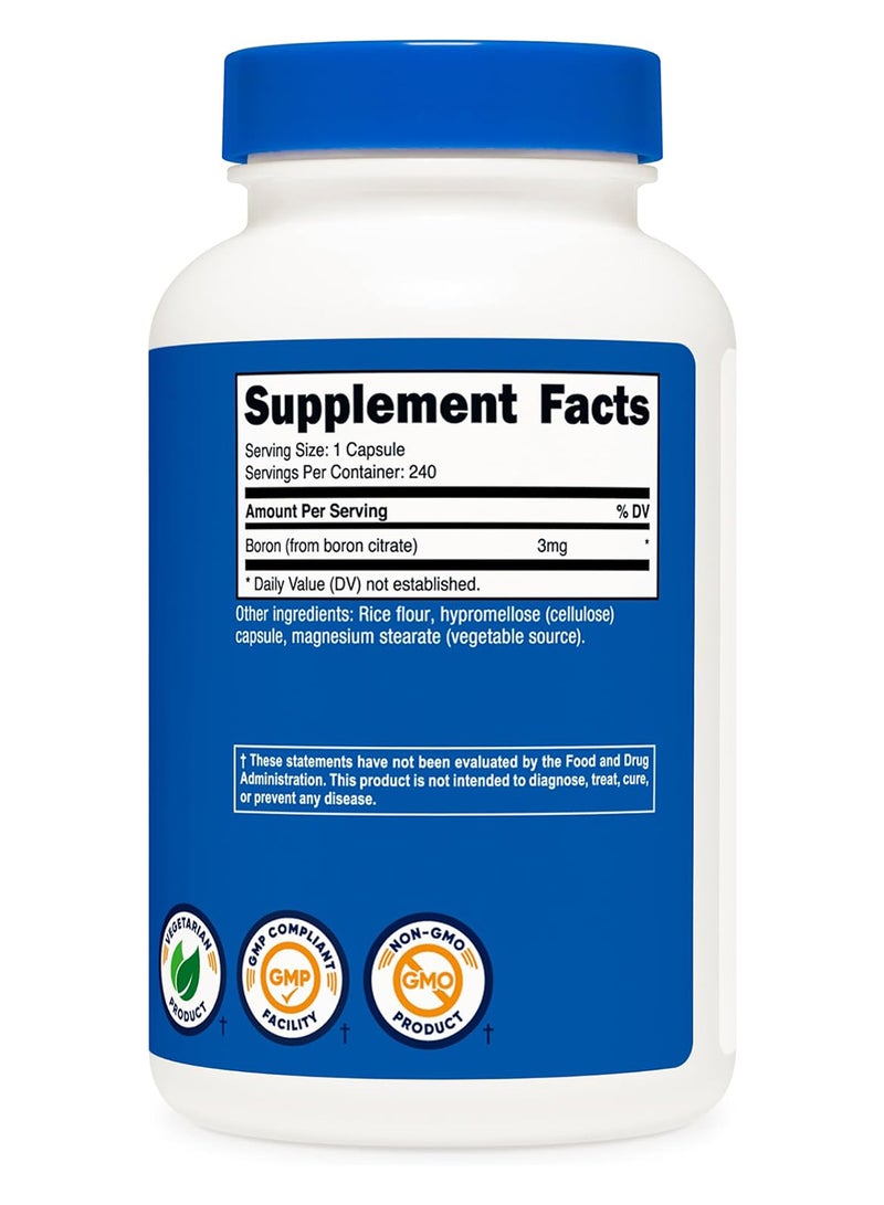 مكمل بورون 3 ملغ، 240 كبسولة نباتية - Image 5
